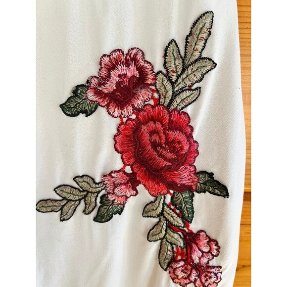 Lace Floral Embroidered Sleeveless Dress Cold Shoulder Small Stretch - Picture 2 of 4